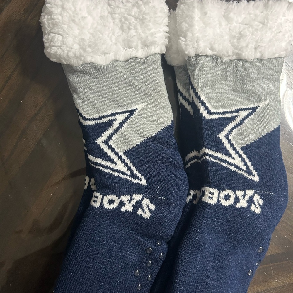 Dallas Cowboys Women's Footy Slipper Socks